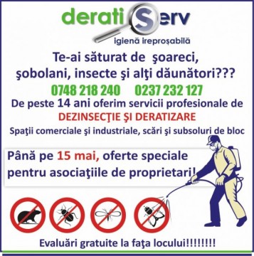 SERVICII PROFESIONALE DE DEZINSECȚIE ȘI DERATIZARE