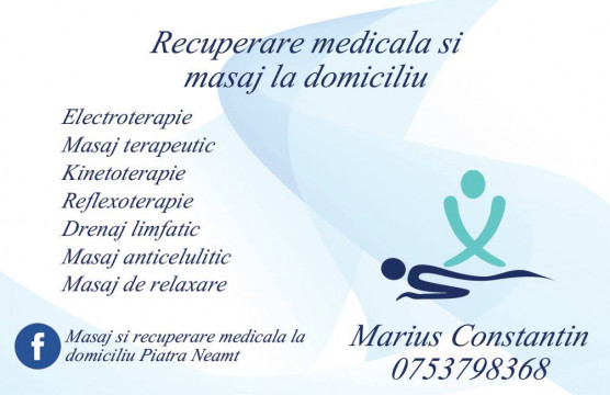 Masaj si recuperare medicala la domiciliu Piatra Neamt