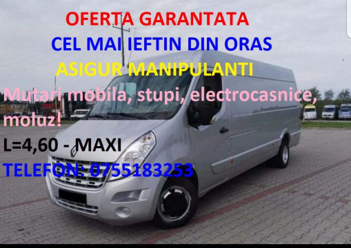 Transport marfa, mutari mobila, debarasare, moluz