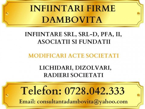 Infiintari Firme Dambovita