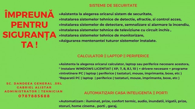 Instalam sisteme securitate